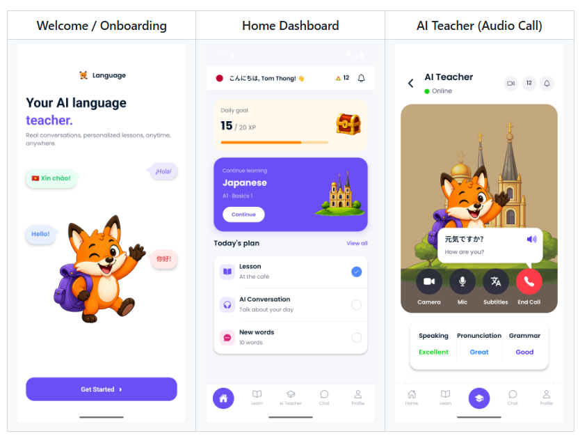 AI Language Learning App